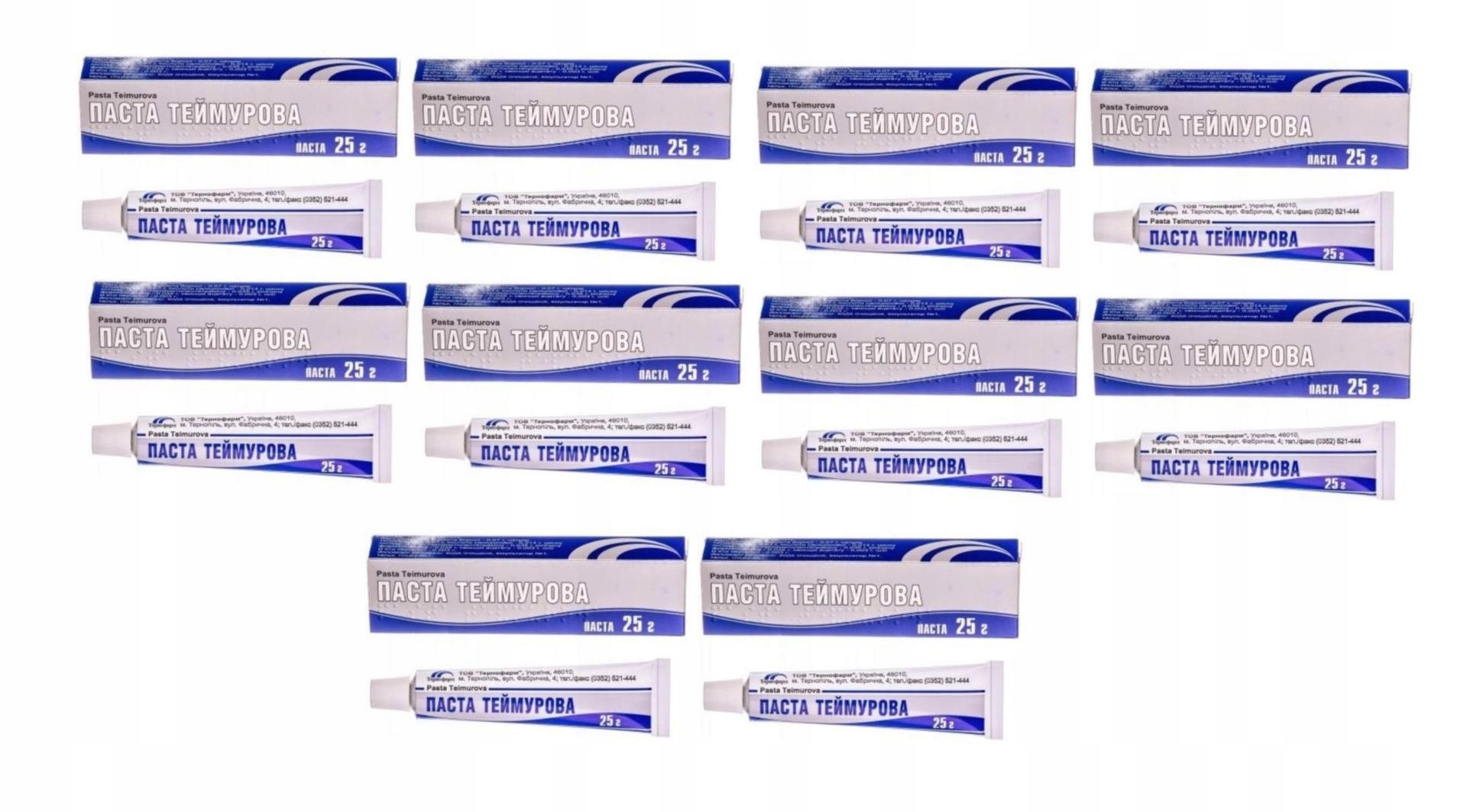 Tejmurová mast pasta na nohy 10 kusů x 25 ml Ternopharm