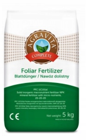 Agravita Complete 5KG Znakomity Nawóz Dolistny Npk 20-20-20 +mikroelem 2030