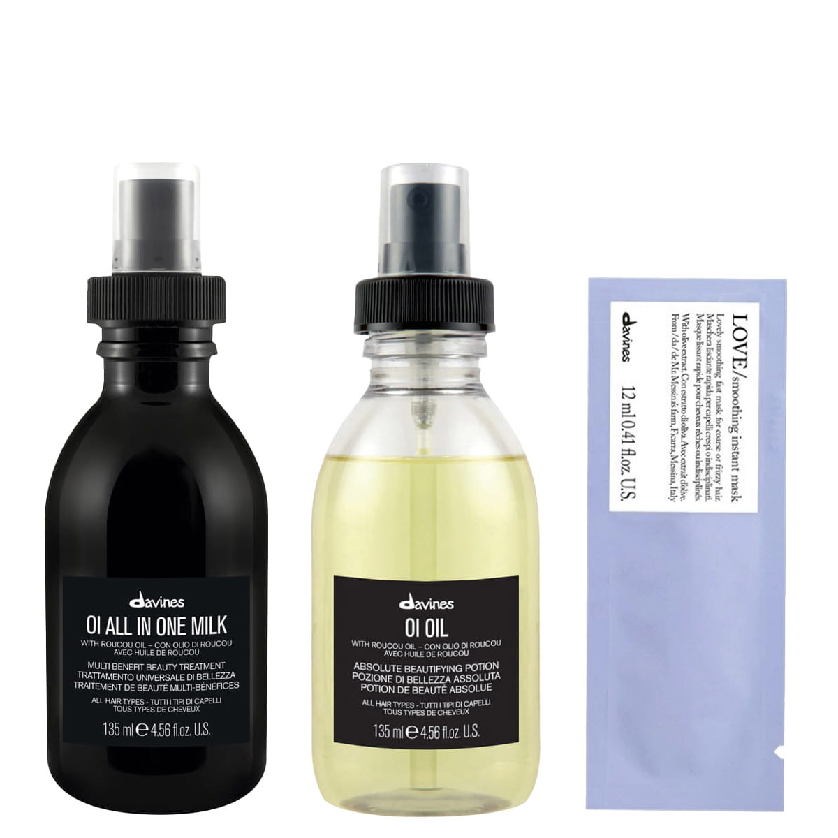 Davines Oi vyhlazující sada pro všechny typy vlasů dárek