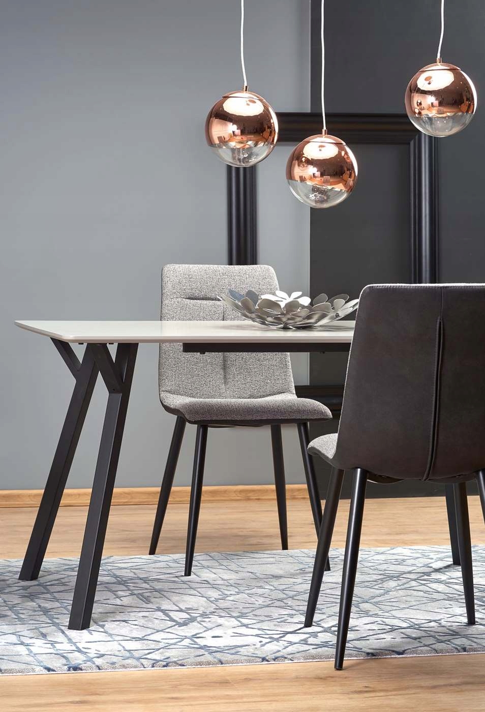 STÓŁ 80X140 JASNY POPIEL / CZARNY BALROG LOFT Stan opakowania oryginalne