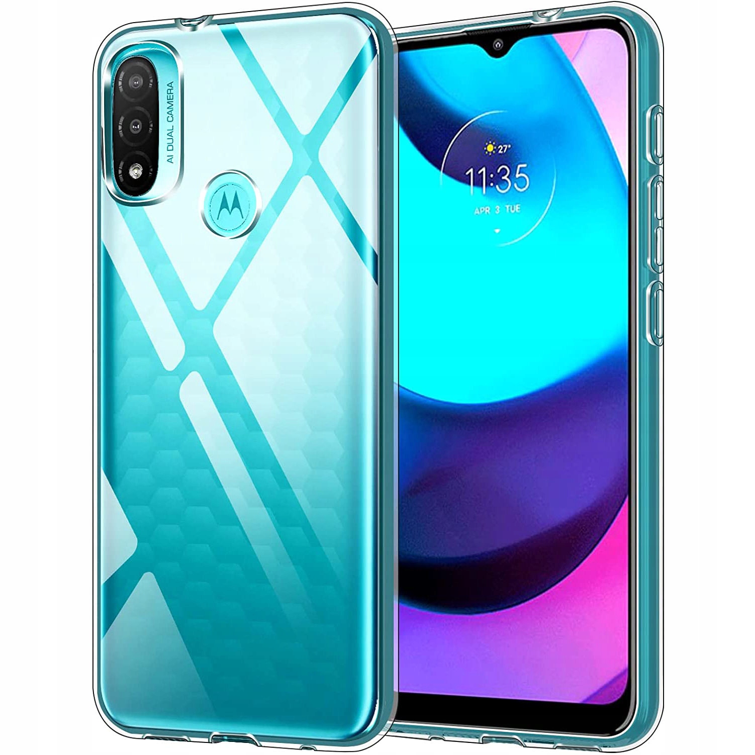 

Etui do Motorola E20 E30 E40 Przezroczyste Szkło