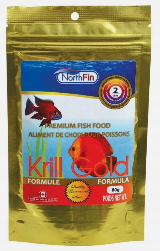 NorthFin Krill Pro 2 mm vybarvovací pelety doplňující stravu Kryl 80 g