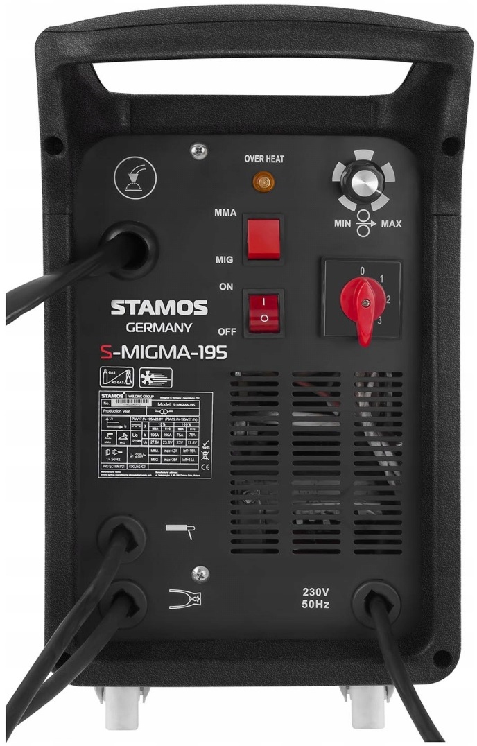 Spawarka Inwertorowa MIG/MAG MMA 195A 9.66kW Stamos S-MIGMA-195 10020206