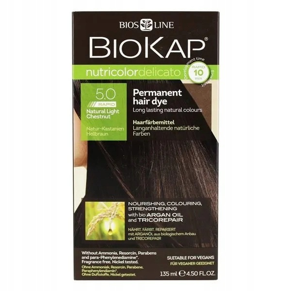 Biokap Nutricolor Delicato Rapid, barva, 5.0 světlý n