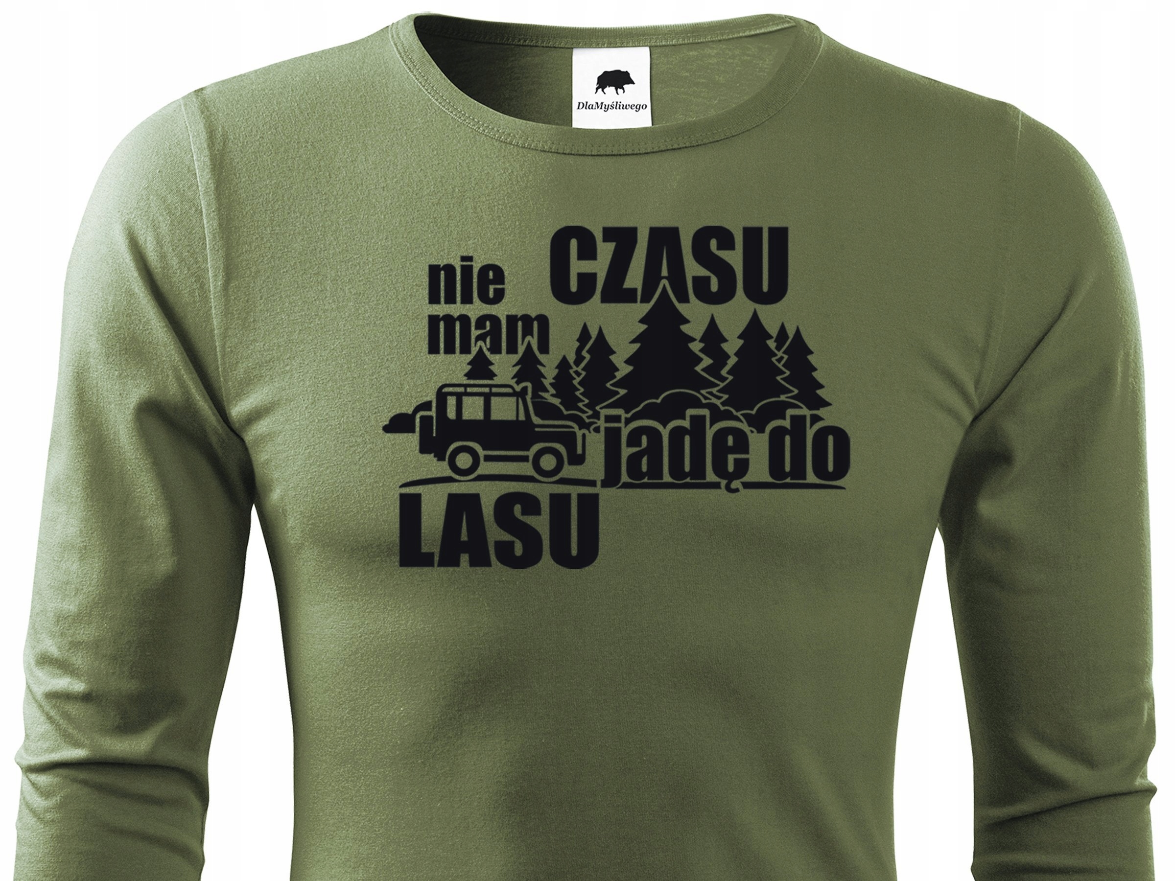 

Myśliwska koszulka z długim rękawem Idę Do Lasu