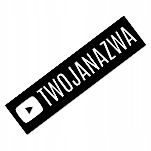 

Youtube 4 Naklejka logo z Twoim adresem 15 cm