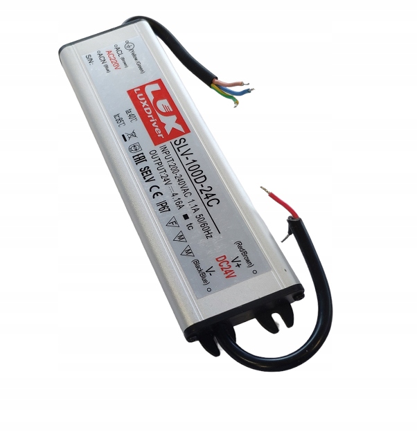 

Zasilacz Led Slv wodoodporny IP67 24V 4,16A 100W