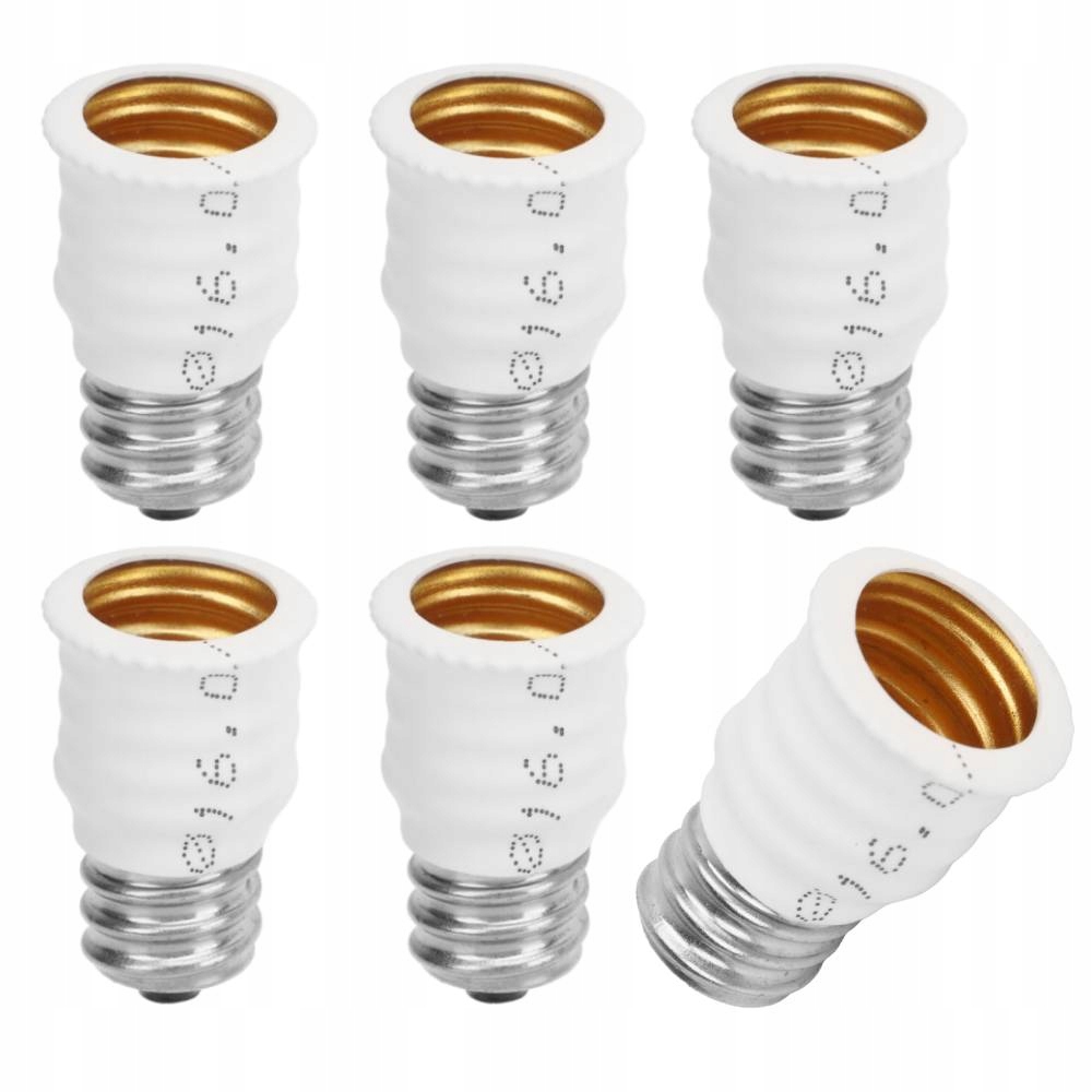 E12 Na E14 Adapter Konwerter E14 Na E12 Adapter Żarówki 6 Sztuk