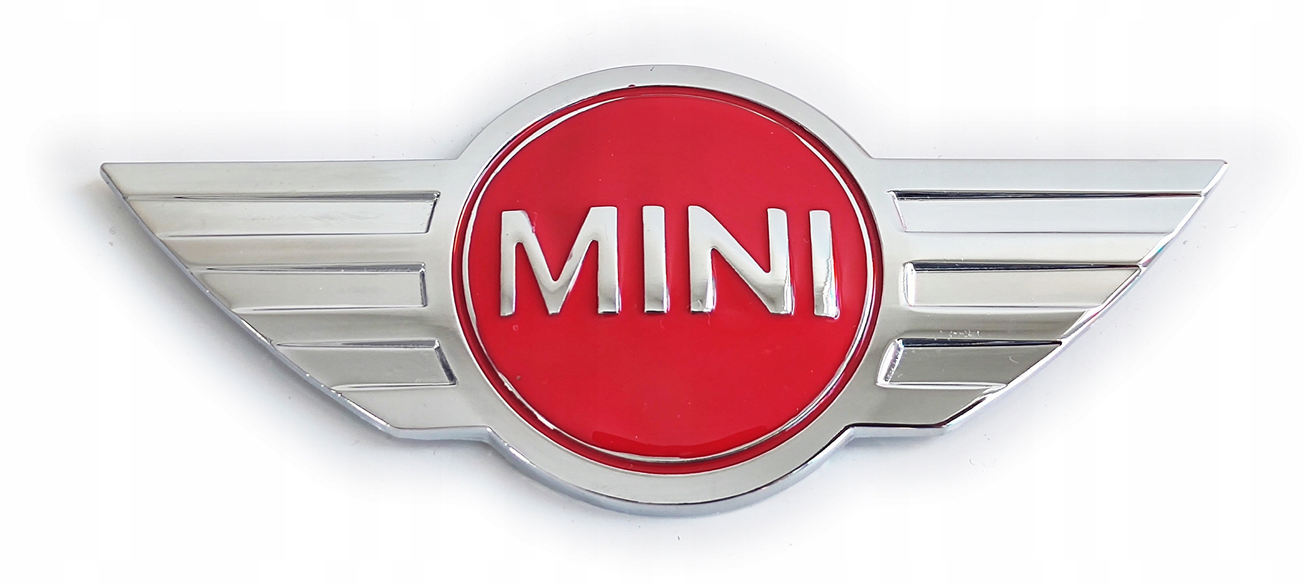 MINI Cooper emblemat znaczek logo nowy chrom czerw