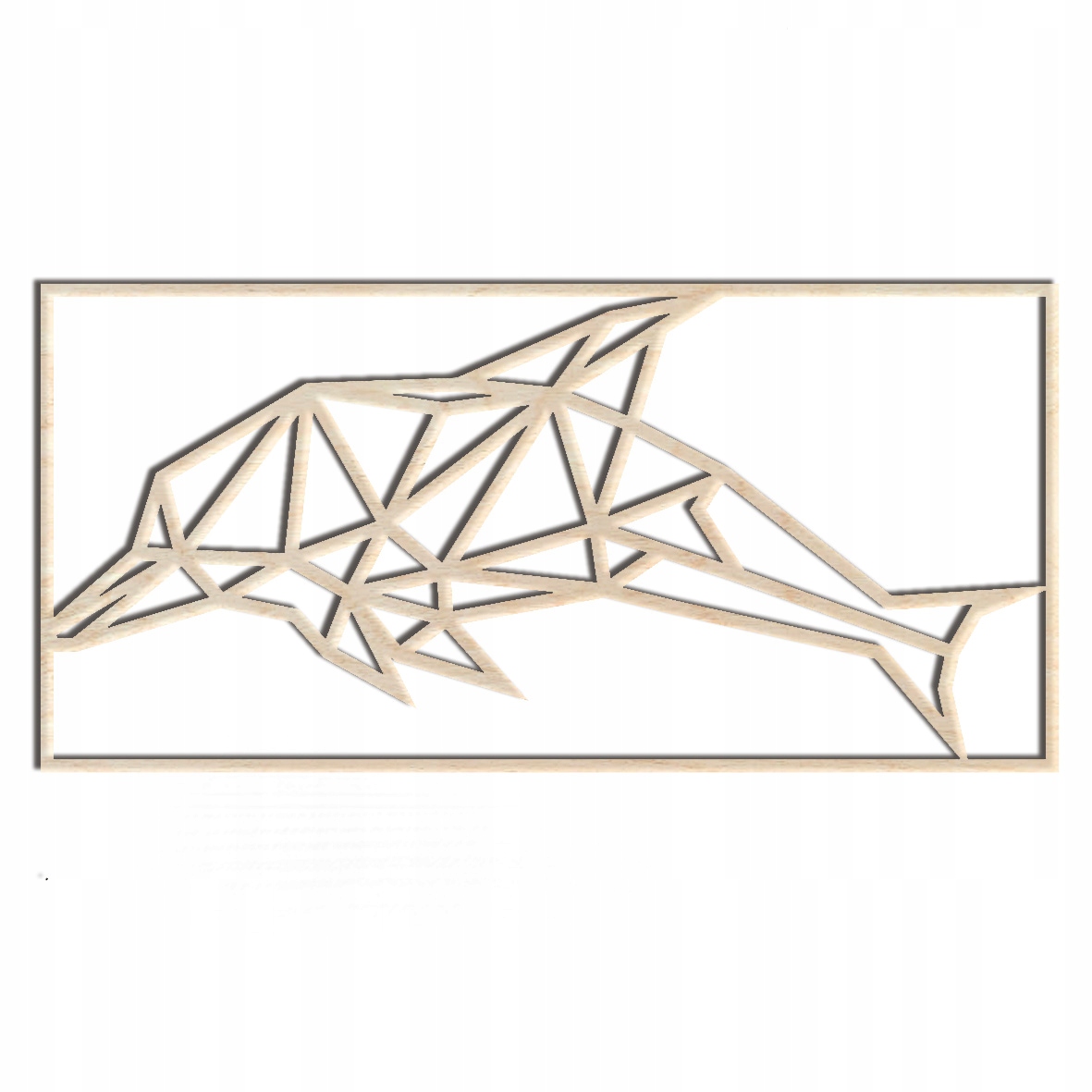 drewniana baza do makram obraz delfin 28x59cm