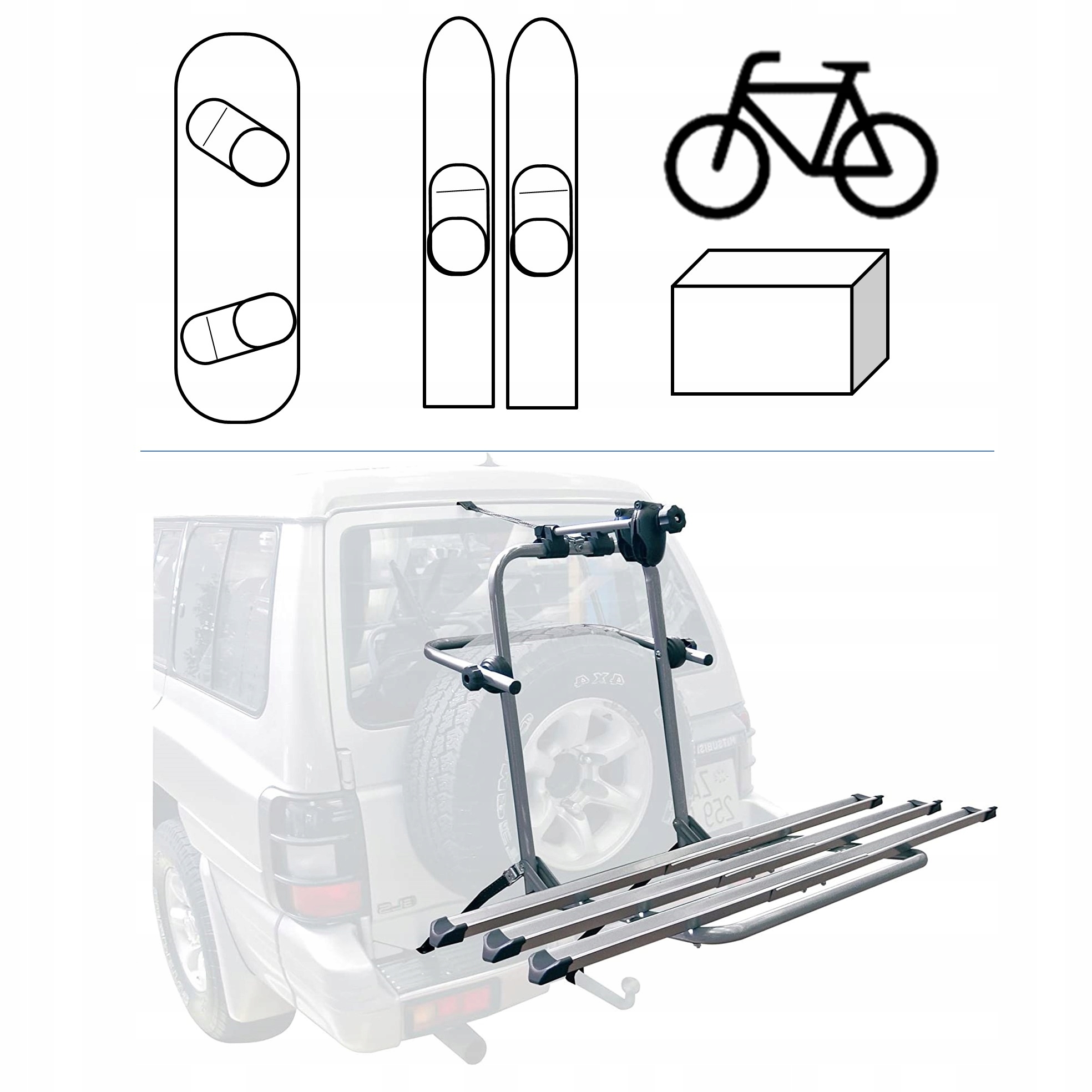 UCHWYT BAGAZNIK 3 ROWERY NA KOLO ZAPASOWE BOA Producent code 000039000000