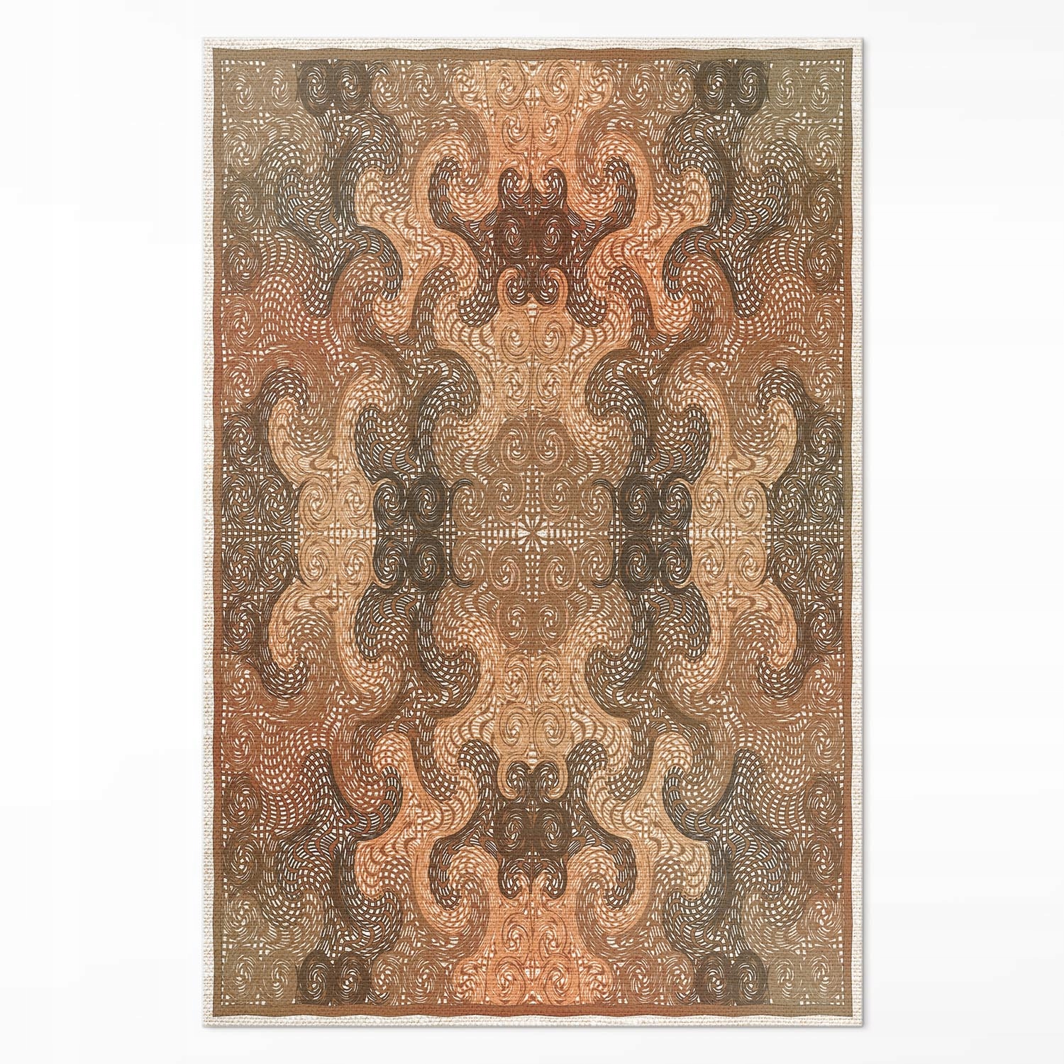 Pvc koberec Do Obývačky Rozmer: 80 x 120 cm Dekoratívne záhyby s orientálnym vzorom