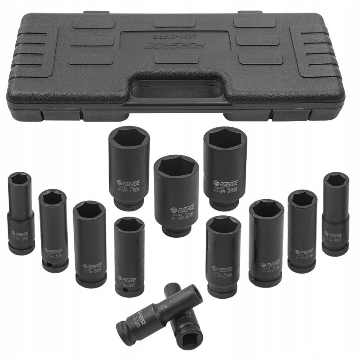 Zestaw nasadek udarowych długich 1/2" 10-32 mm