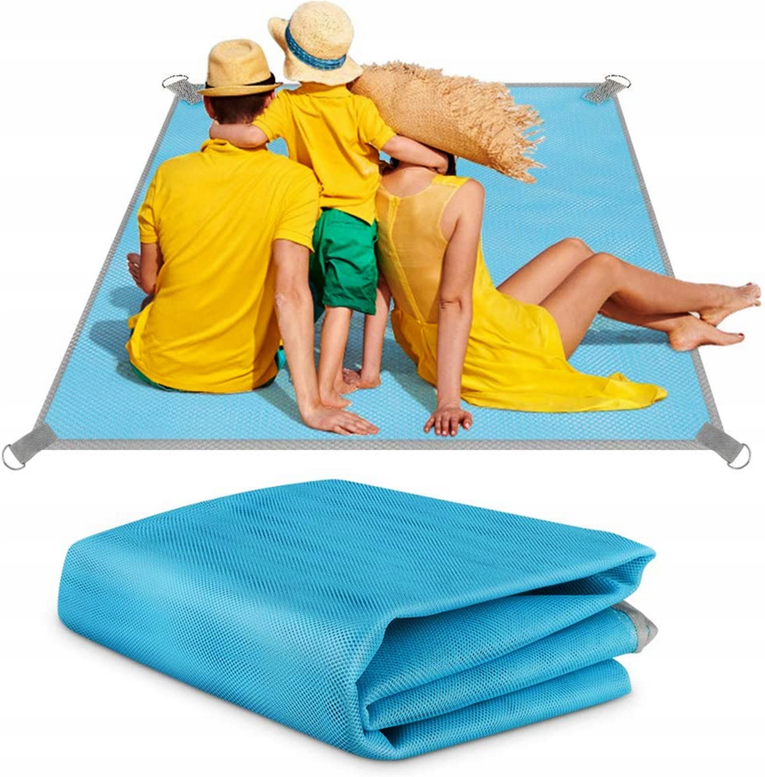 

Mata Plażowa Koc Na Piknik Biwak Plaże Siatka XXL