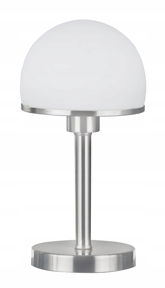 Nočná lampa strieborná nikel sklenená pologuľa biela 35 cm Trio