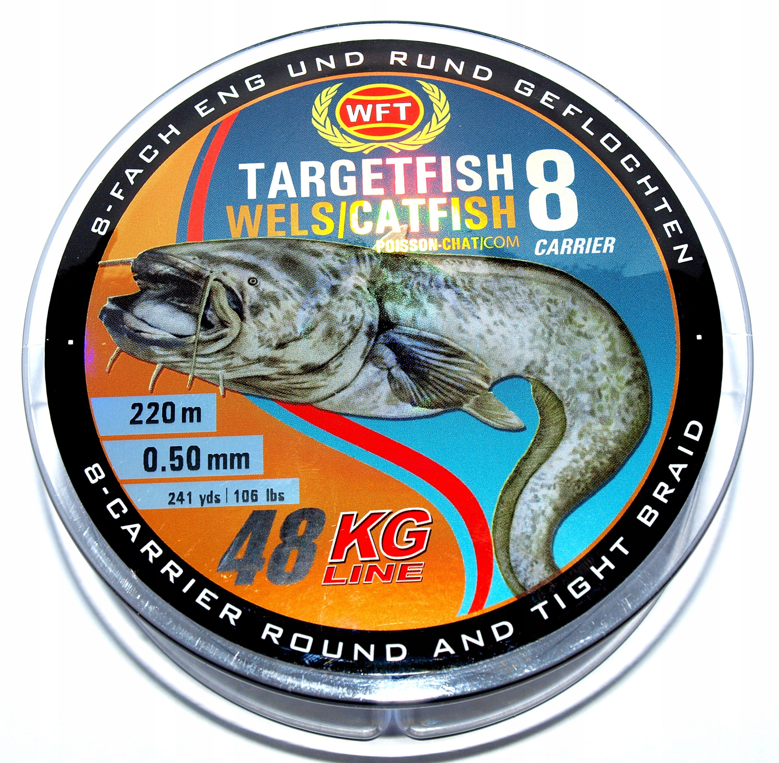 Plecionka Wft Targetfish 8, na suma, 0,50mm -220m
