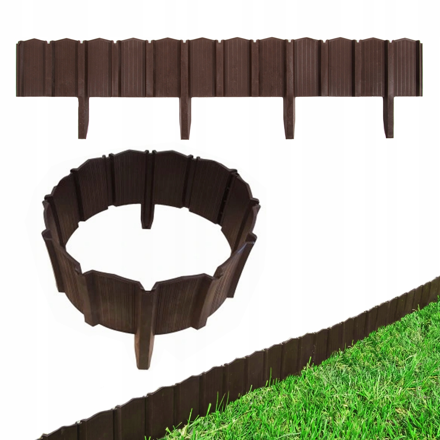 

Palisada Ogrodowa Płotek Brązowy 0,8M Border