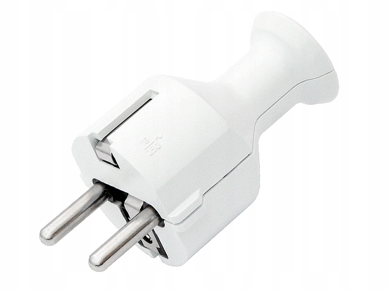 WTYCZKA ELEKTRYCZNA PROSTA Z UZIEMIENIEM BIAŁA SCHUKO