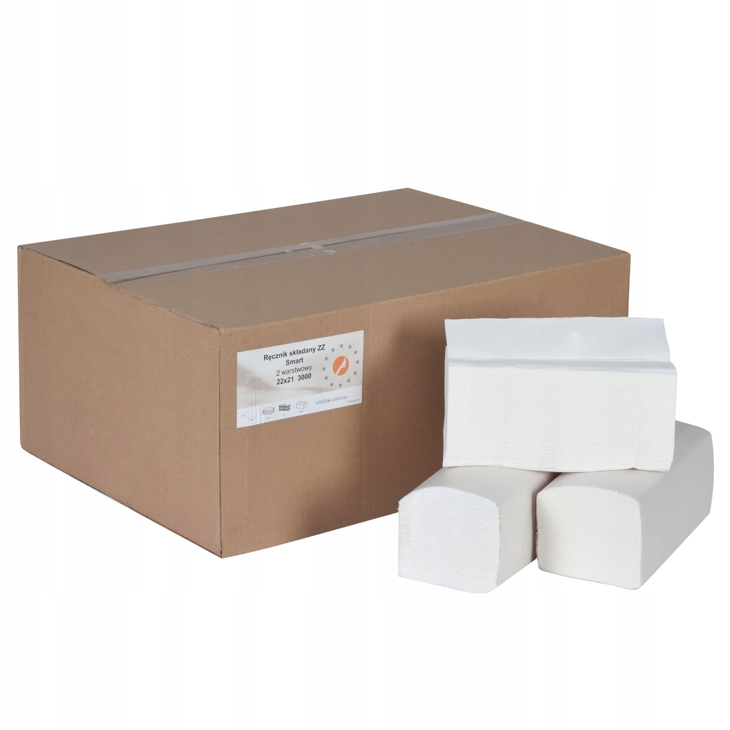 Levně Papírový Ručník Zz 22X21CM 3000 Listů celulóza