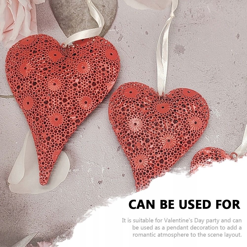 LOVE WISIOREK SZKLANA WISZĄCA OZDOBA SERCA 6 SZT Marka bez marki