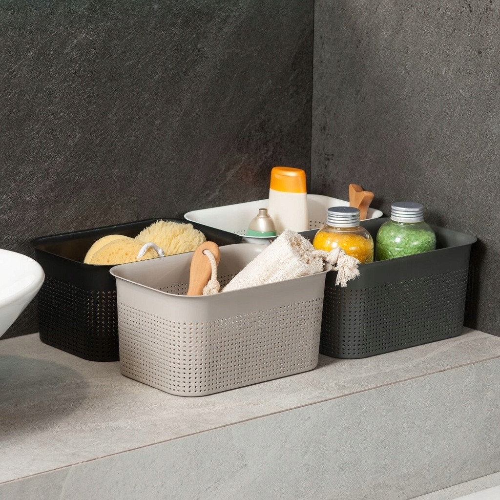 KOSZYK KOSZ POJEMNIK PUDEŁKO PLASTIKOWE BRISEN ROTHO BIAŁY 16 L Kolor biały