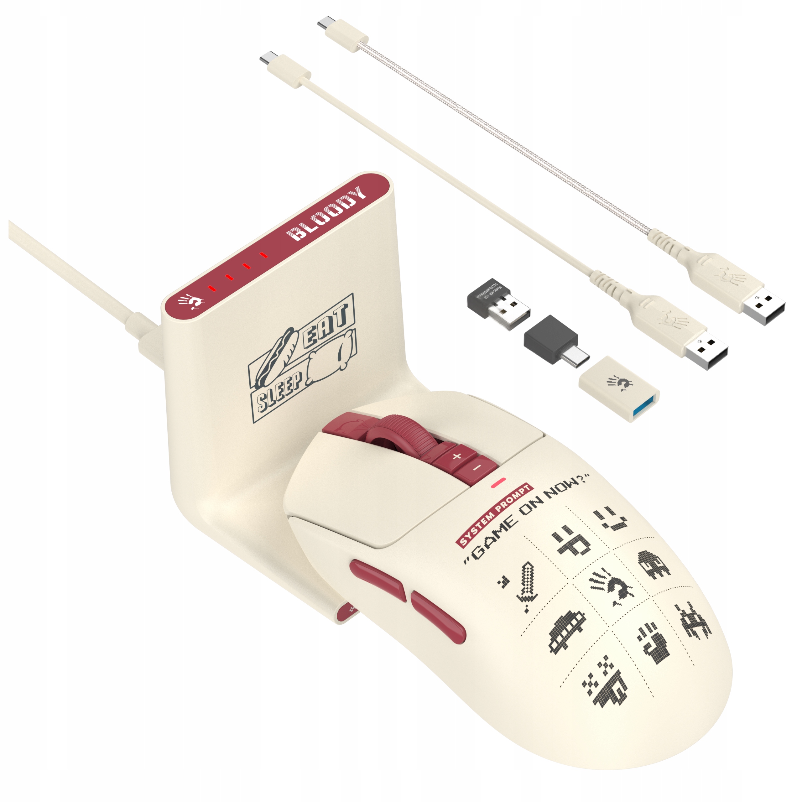 Mysz Bezprzewodowa Gamingowa Dla Graczy A4TECH R72 Ultra Duo 20000 Dpi