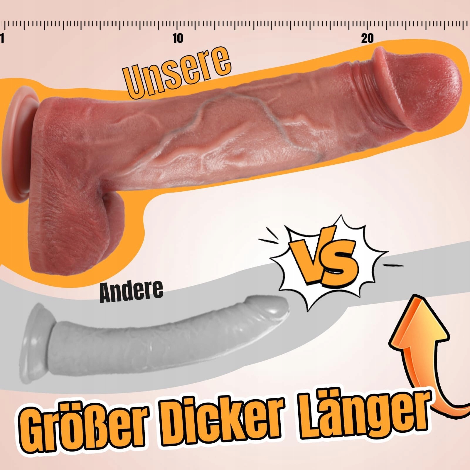 PRONFANS Realistyczny Dildo 28.5CM Z Silnym Przyssawką Seks Zabawka — miniatura 6