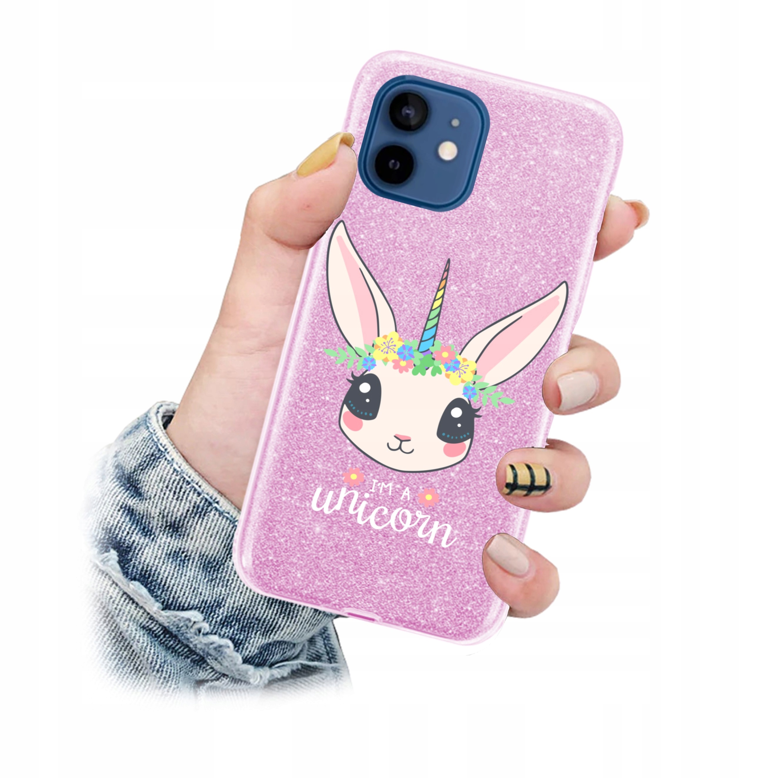 

Etui Brokat 3w1 różowy do Iphone 12 12 pro wzory