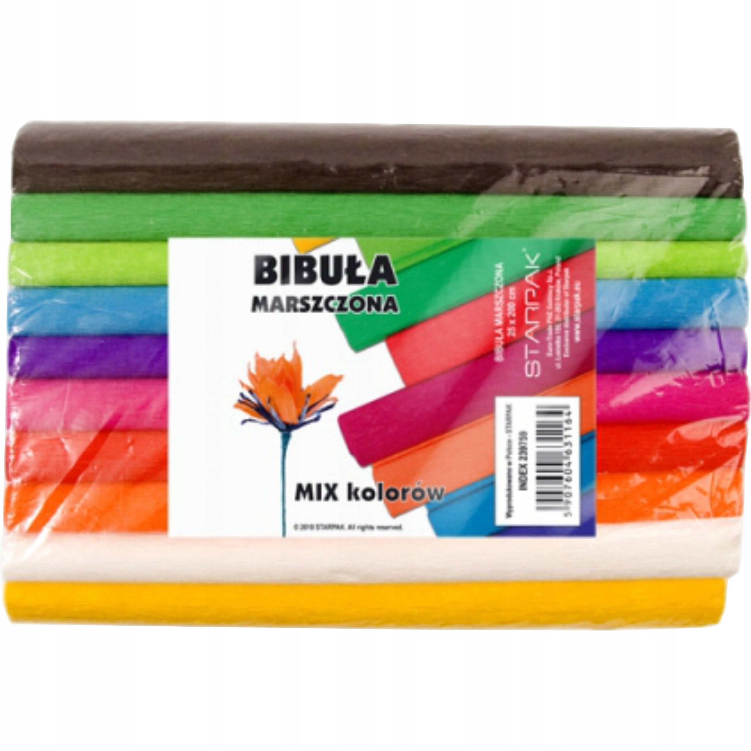 

Bibuła marszczona rolka 25x200 cm mix kolorów