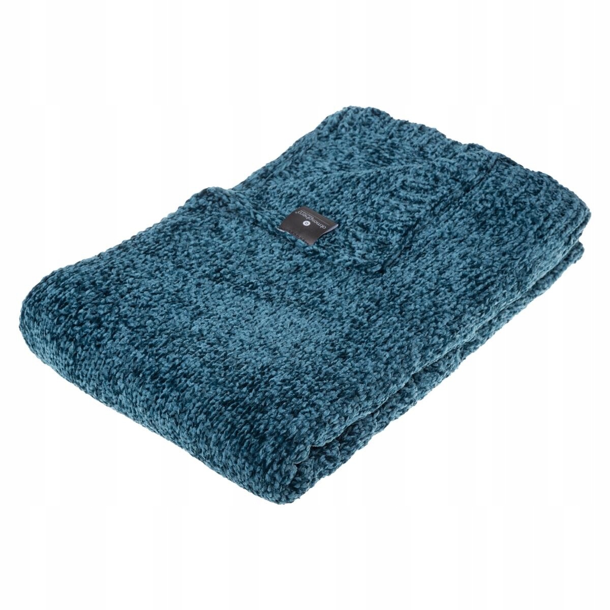 

Koc pled pleciony tkany 130x180cm Niebieski