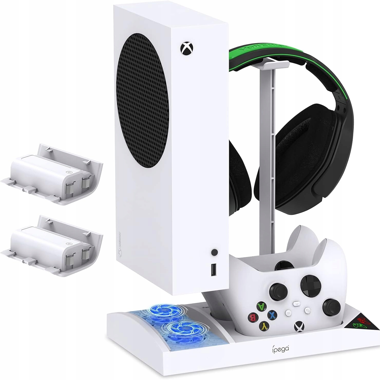 Pionowy stojak chłodzący do Xbox Series S, z akumulatorami 1400mAh