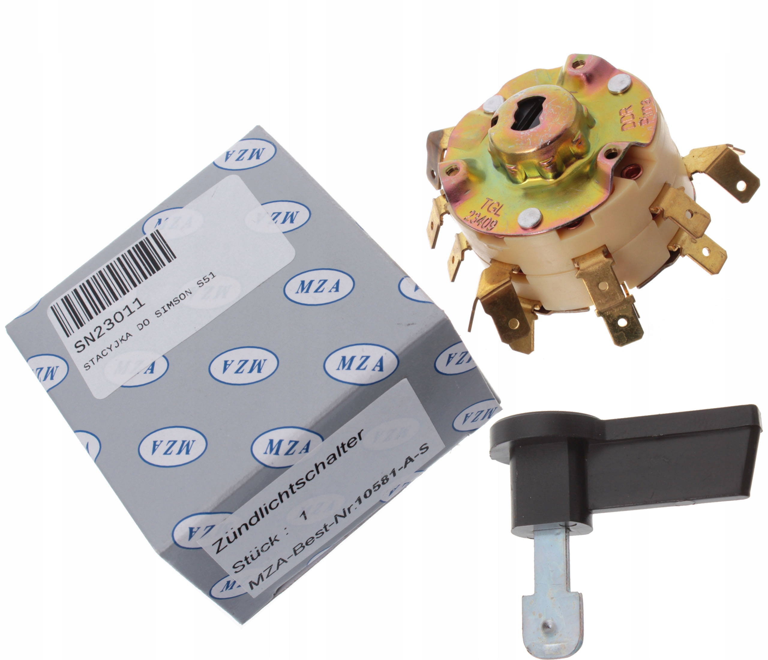 Niemiecka Stacyjka Zapłonowa MZA Plitz + Kluczyk SIMSON S51 S50 S70 Enduro
