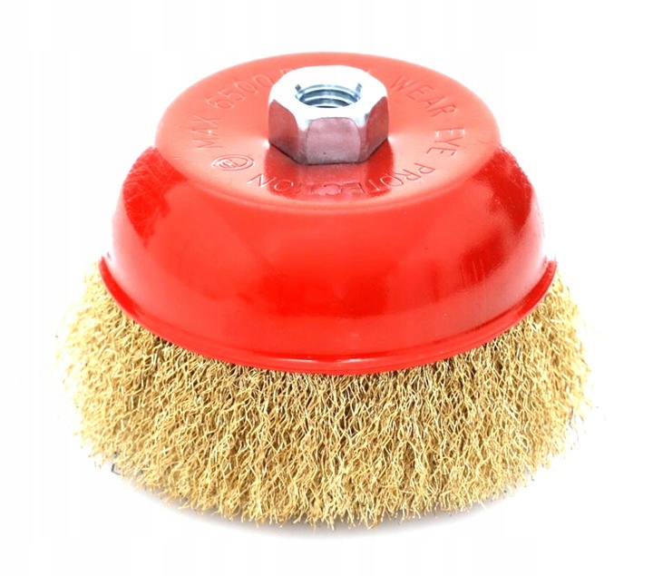 SZCZOTKA 125mm DRUCIANA DOCZOŁOWA DRUT MOSIĄDZ M14