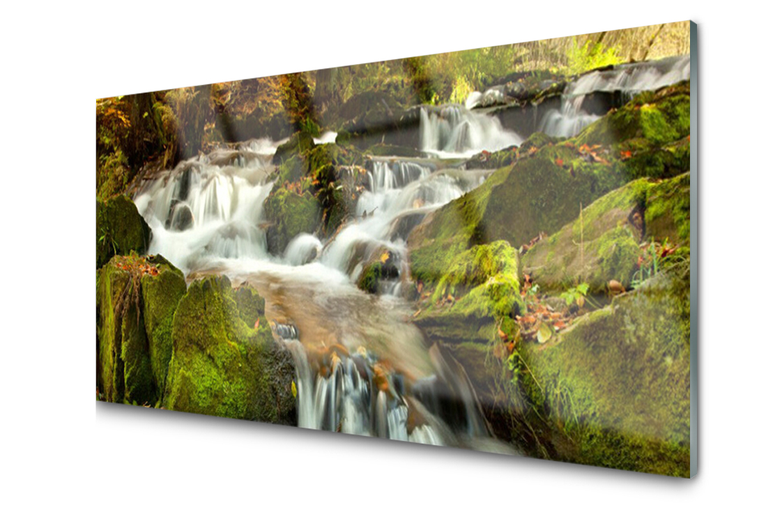 

Panel szklany Płytka Wodospad Skały 120x60 + Klej