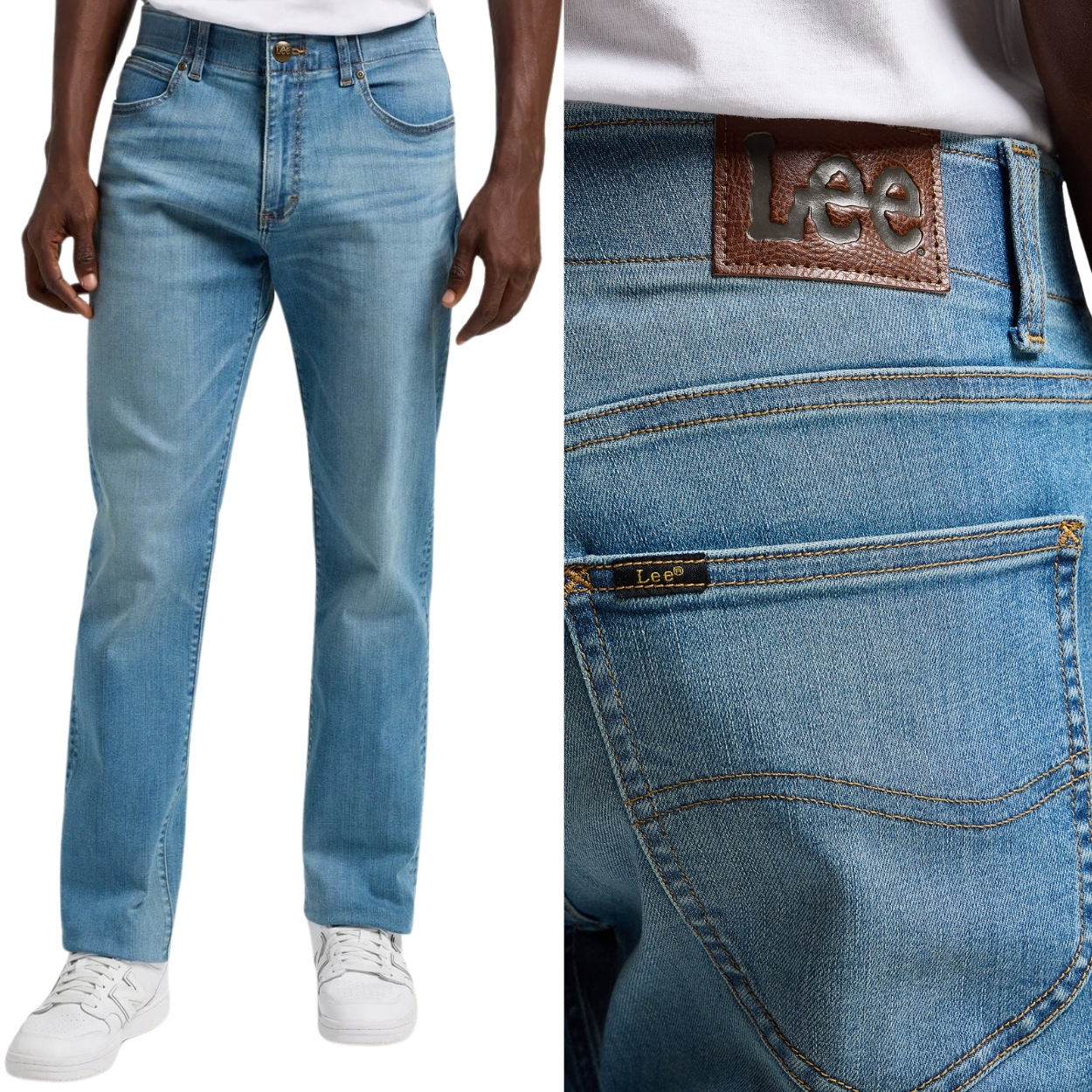 Lee Straight Fit Extreme Motion Pohodlné Jednoduché Džínové Kalhoty W29 L30