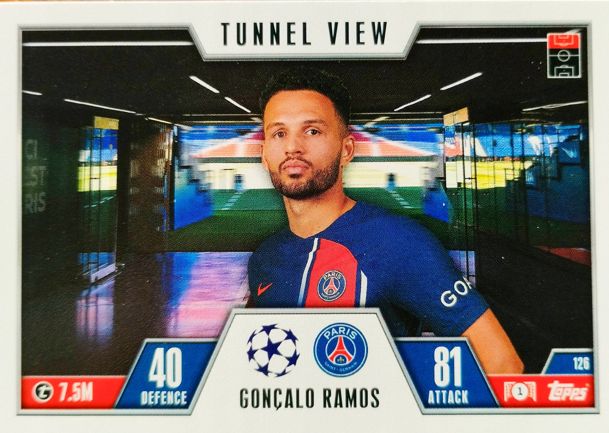 Topps Match Attax Extra 2023/2024 Tunnel View 126 Goncalo Ramos Psg