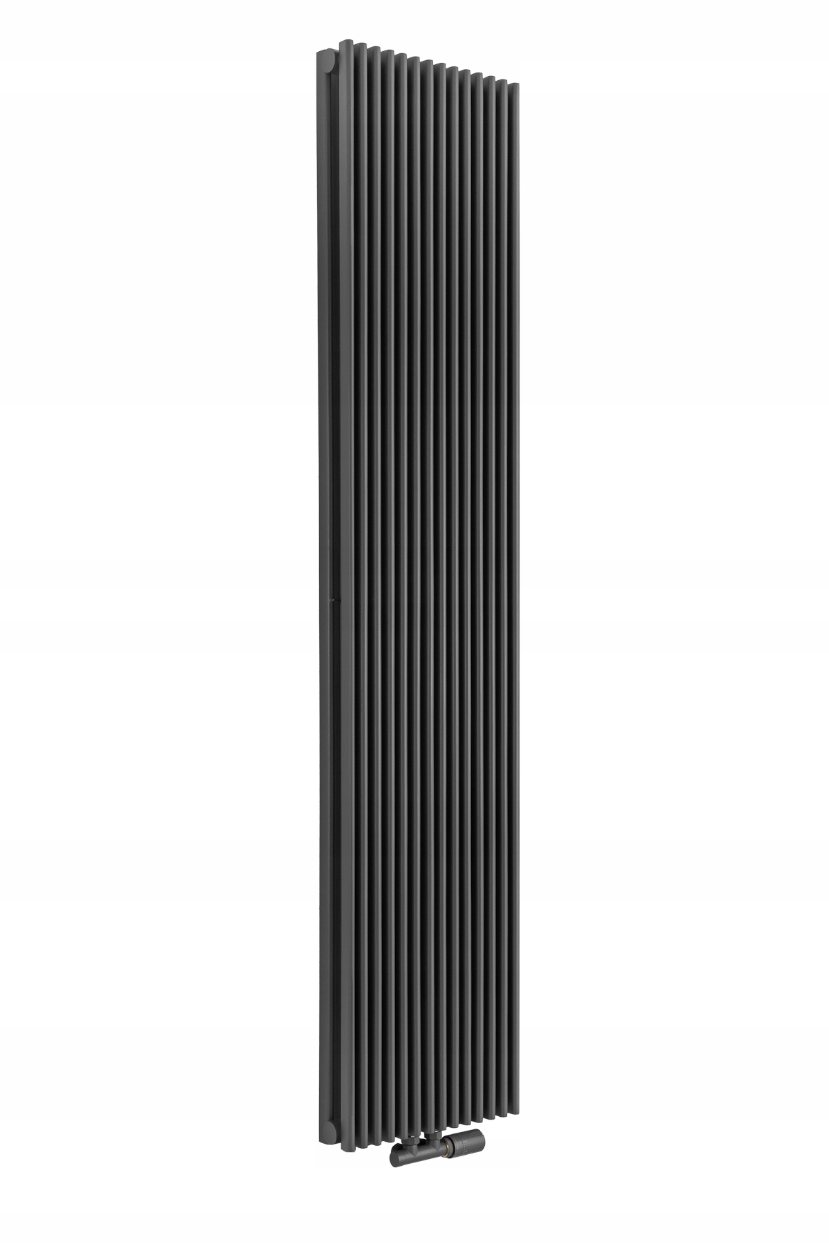 Grzejnik dekoracyjny pionowy stalowy Edo ED2E 1800x394 D50 grafit do salonu
