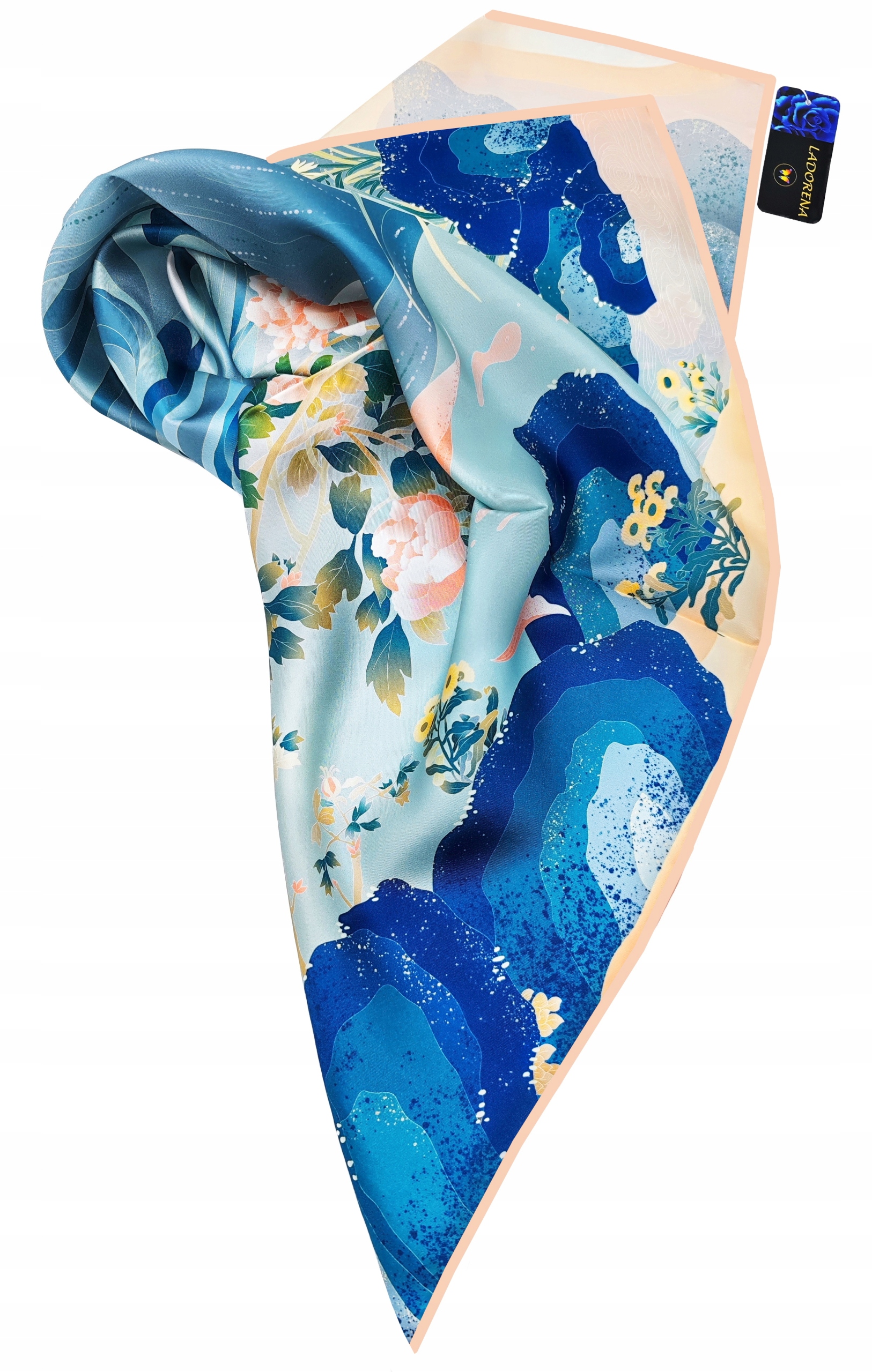 APASZKA JEDWABNA CHUSTA 100% JEDWAB NATURALNY MORWOWY MARKA JAKOŚĆ Kolor wielokolorowy