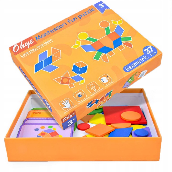 

Geometryczne Puzzle Układanka Montessori Nauka