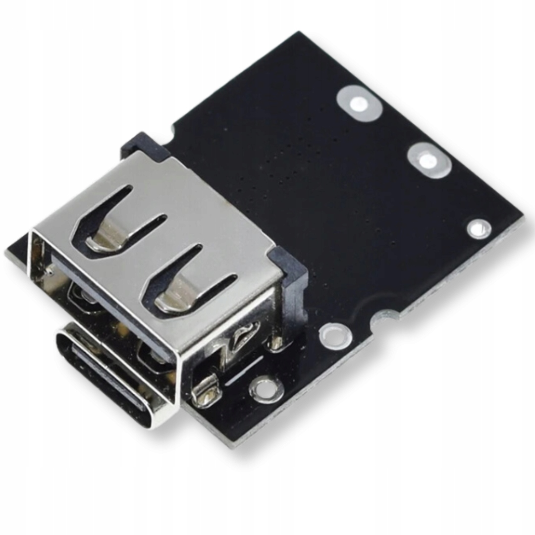 Ładowarka Li-ion TP4056 USB-C 5V 2A 10W z przetwornicą Step-Up DC/DC 18650 Producent Mikrobot