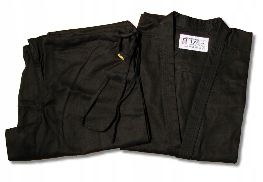 Kimono Do Karate Karategi Ninjutsu Kenjutsu Bushi Czarne 100% bawełna 170