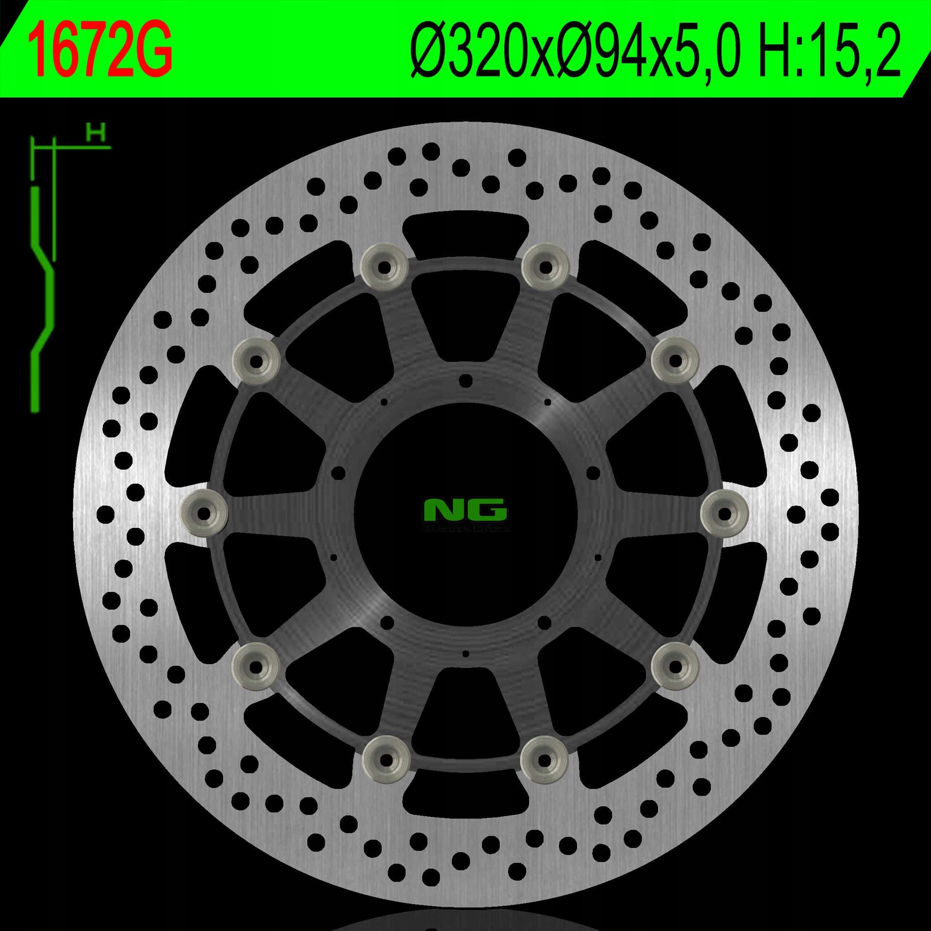 Ng Predný Brzdový Kotúč Honda Cbr 1000RR 17-18 (320X94) (stred Hliníka)