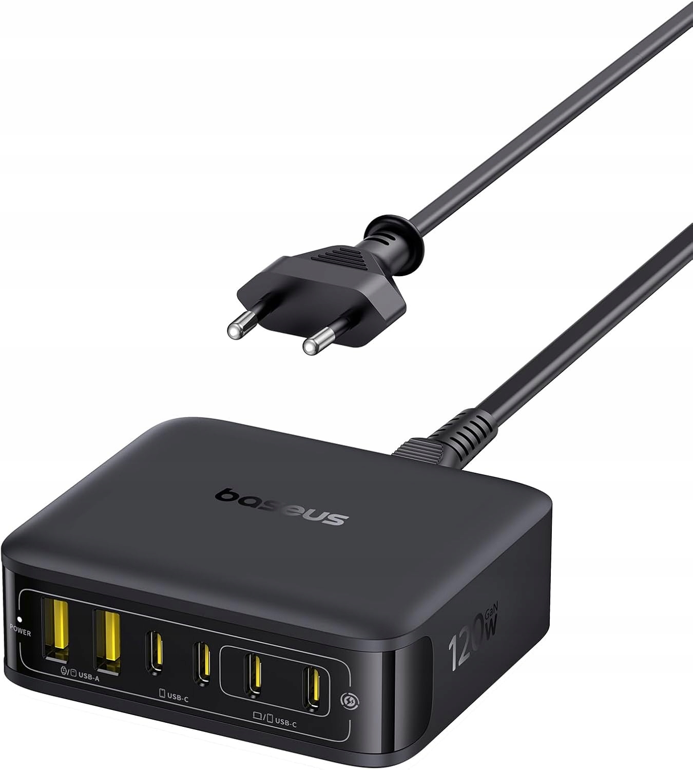 Szybka Ładowarka 120W 6 Portów Usb-c Usb-a Stacja Ładowania Gan
