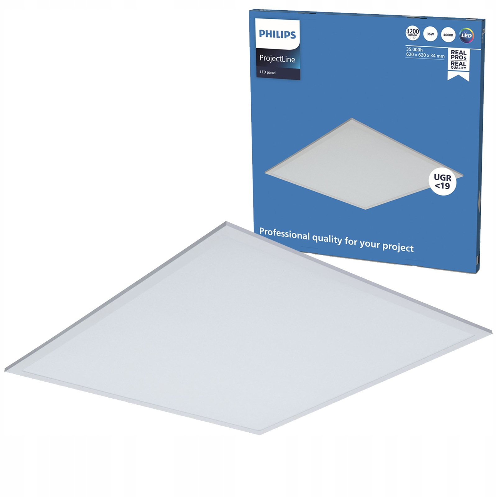 Led panel Podomietkové svietidlo 36W 3200lm 62x62 cm UGR19 Kazeton Philips