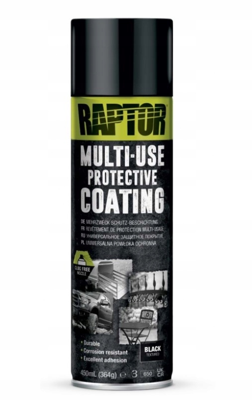 Upol Raptor powłoka ochronna Multi Use 1K black spray 450ml