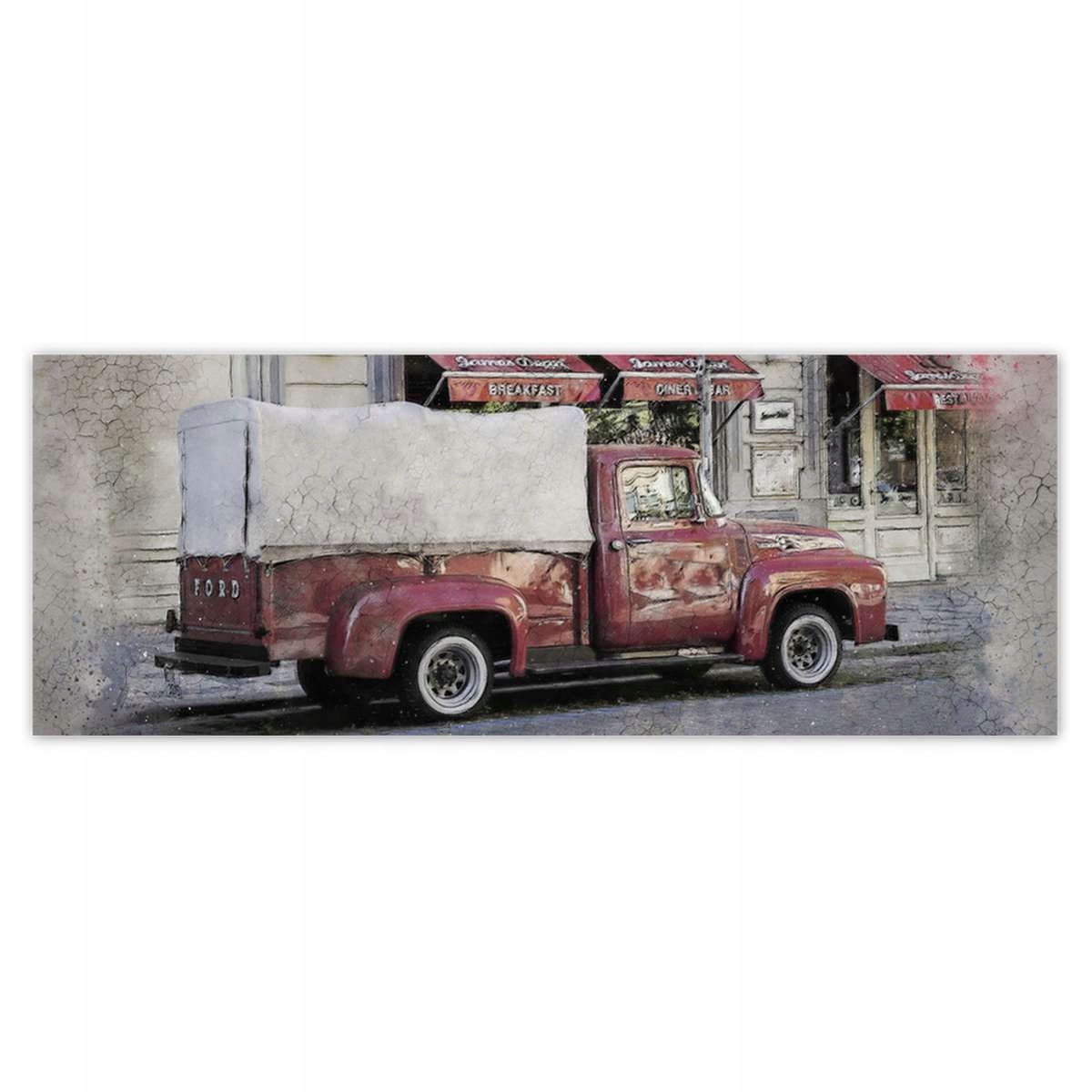 Fototapety 250x93 Červený PickUp z Usa