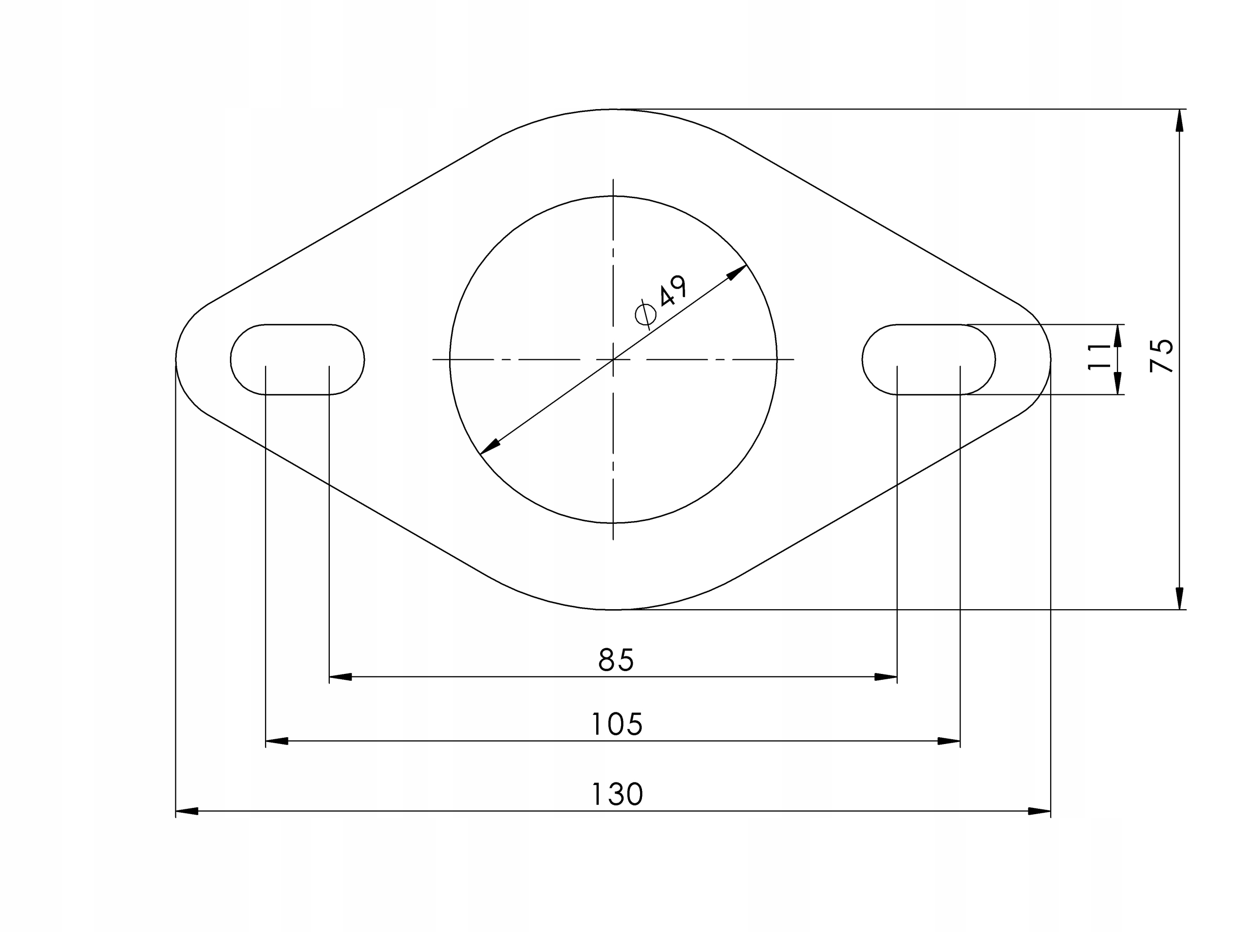 Flansza reperaturka rury zestaw naprawczy fi 48mm Typ samochodu 4x4/SUV Samochody osobowe Samochody dostawcze Samochody ciężarowe