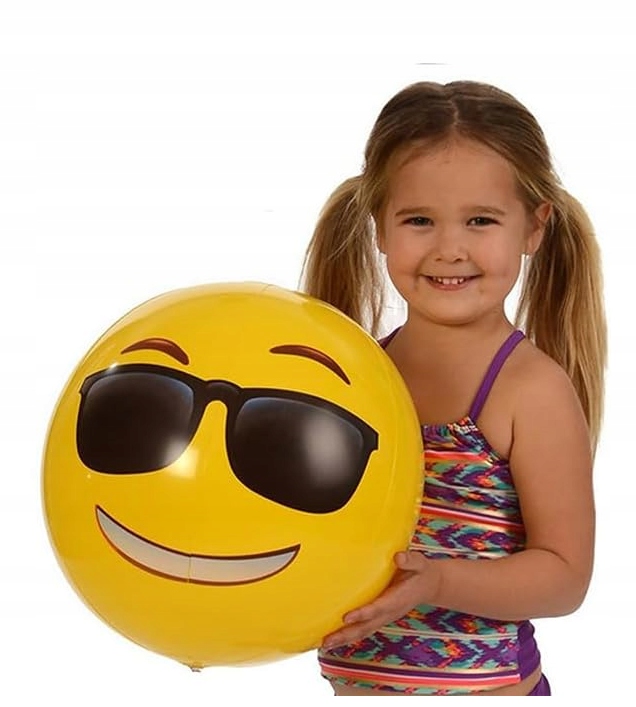 Piłka Plażowa Pilka Dmuchana Emoji Do Zabawy Pilka Ogrodowa 20cm