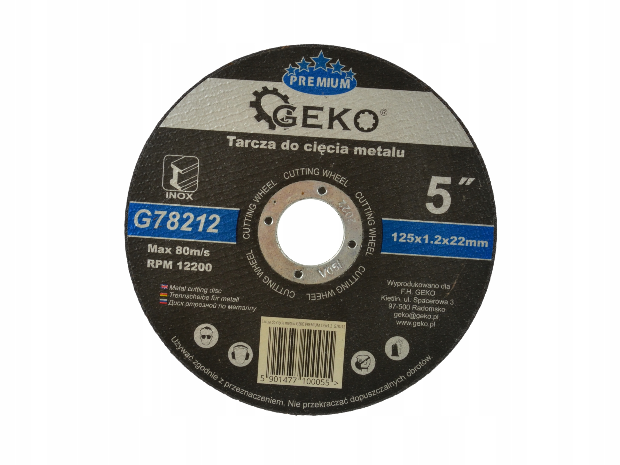 

Tarcza Tarcze Cięcia Stali Metalu 125x1,2 mm Inox
