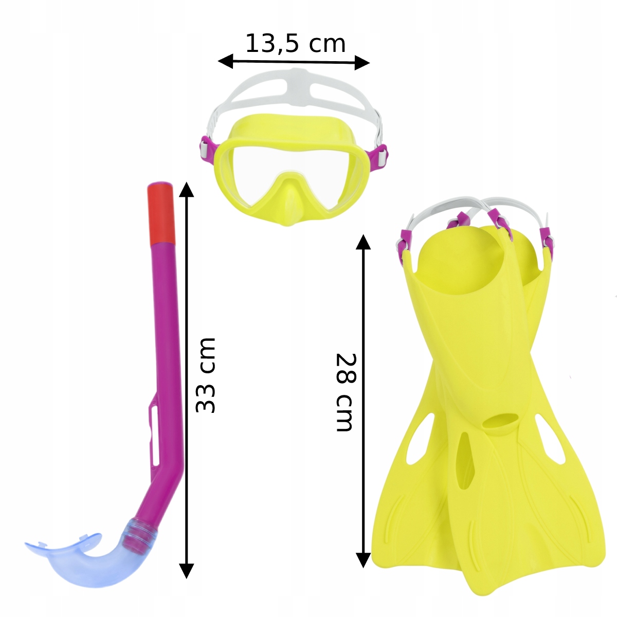 ZESTAW DO NURKOWANIA DLA DZIECI PŁETWY+MASKA+RURKA Stan opakowania oryginalne